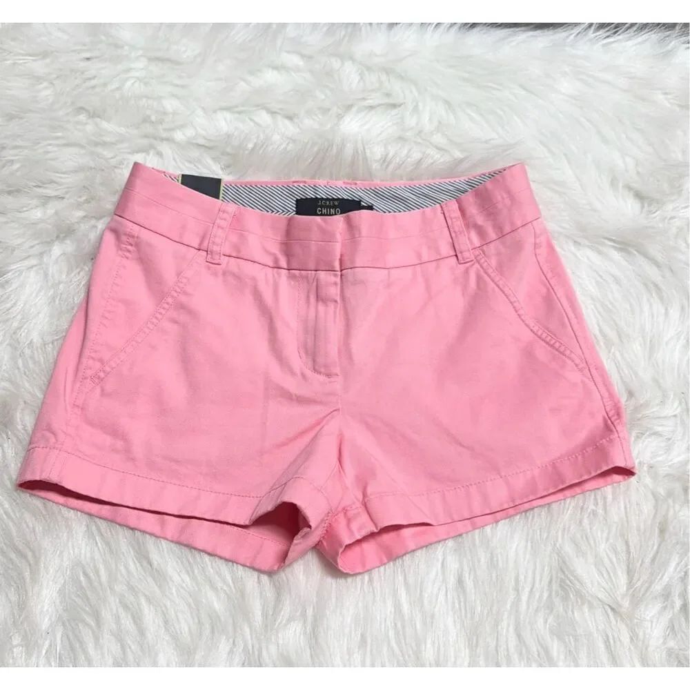 J. Crew Women’s Pink 3” Chino Shorts Size 00 NEW